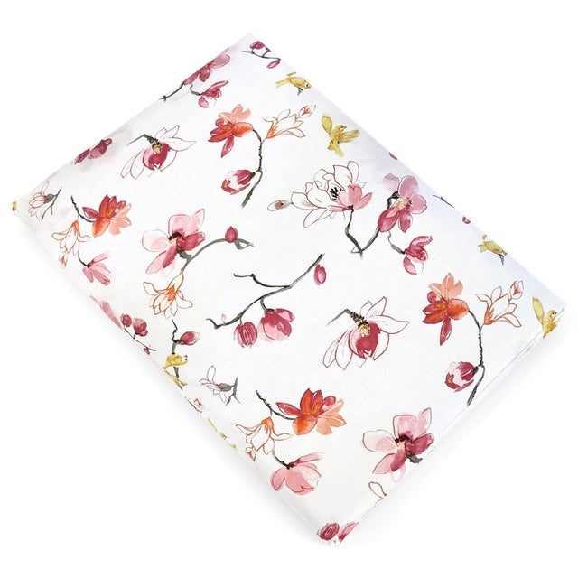 Drap plat 280x325 cm percale coton ELISA Rose