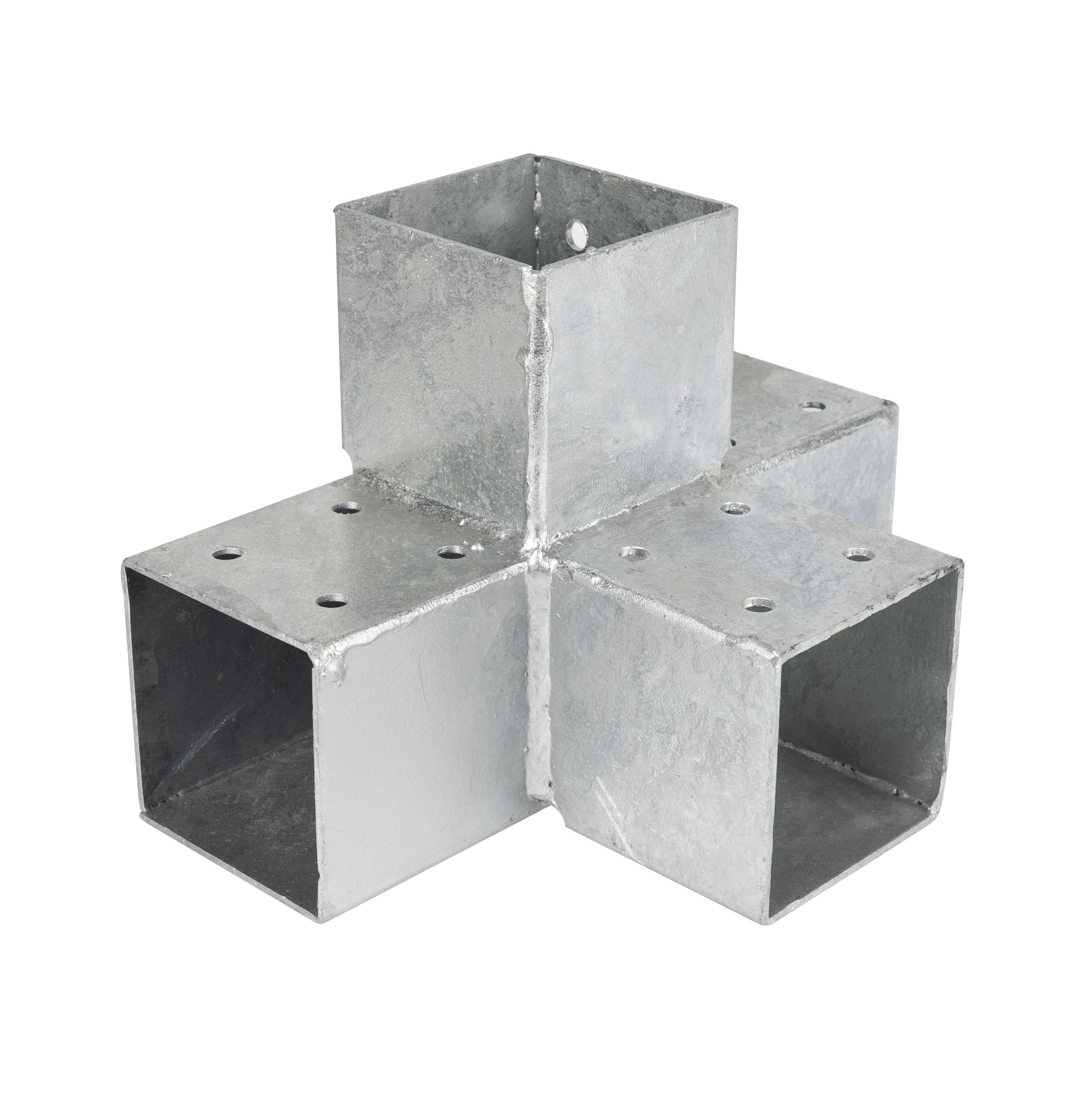 Wovar Connexion d'angle de Pergola avec Mètre pour poteaux 7 x 7 cm Modèle Cube - Par Pièce - 3