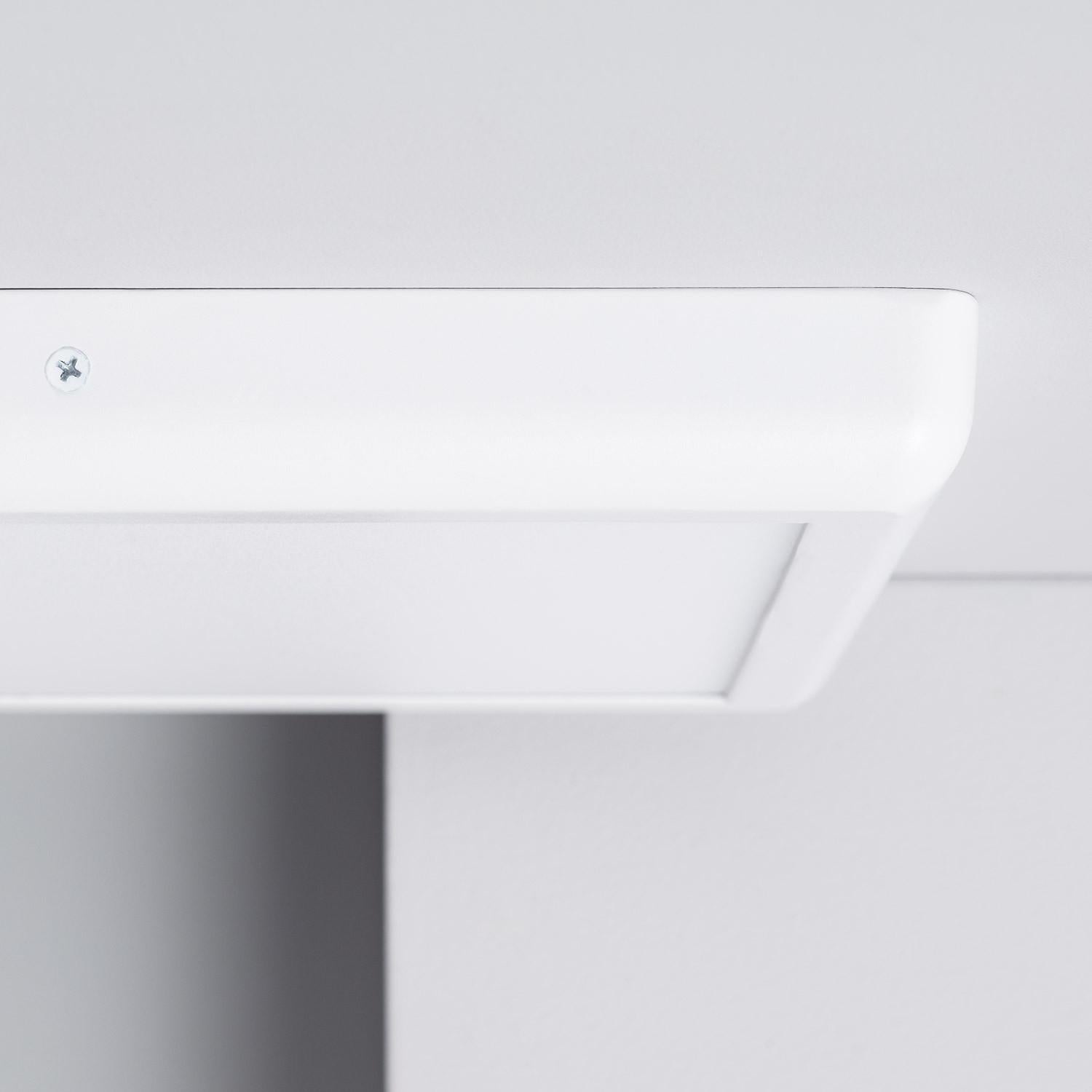 Plafonnier LED Métal Carré Design Blanc 24W Métal 300x300 mm , 6000K Blanc froid, Aluminium, IP20, 1900lm - 3