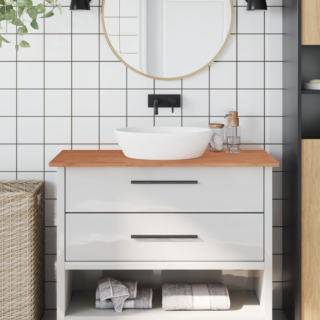 Maison exclusive - encimera de baño madera maciza de haya 100x50x1,5 cm