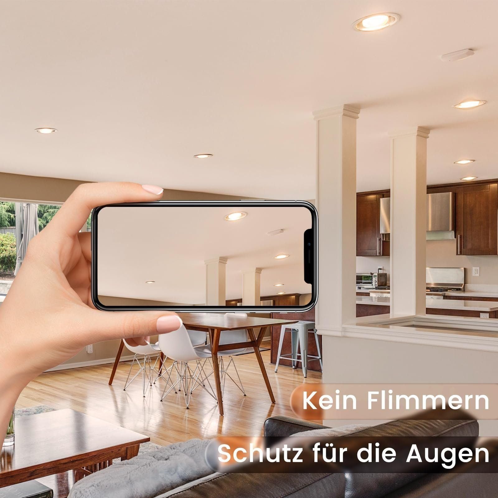 NETTLIFE Lot de 10 ampoule LED GU10 blanc chaud 5W remplace 50W, économie d'énergie 3000K angle de faisceau 110° non dimmable réflecteur incandescent - 7