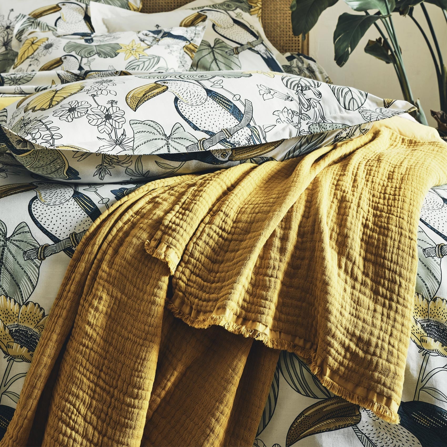 Taie d'oreiller coton brut Toco Vert TRADILINGE-- - Taie d'oreiller 50 x 70 cm - 5