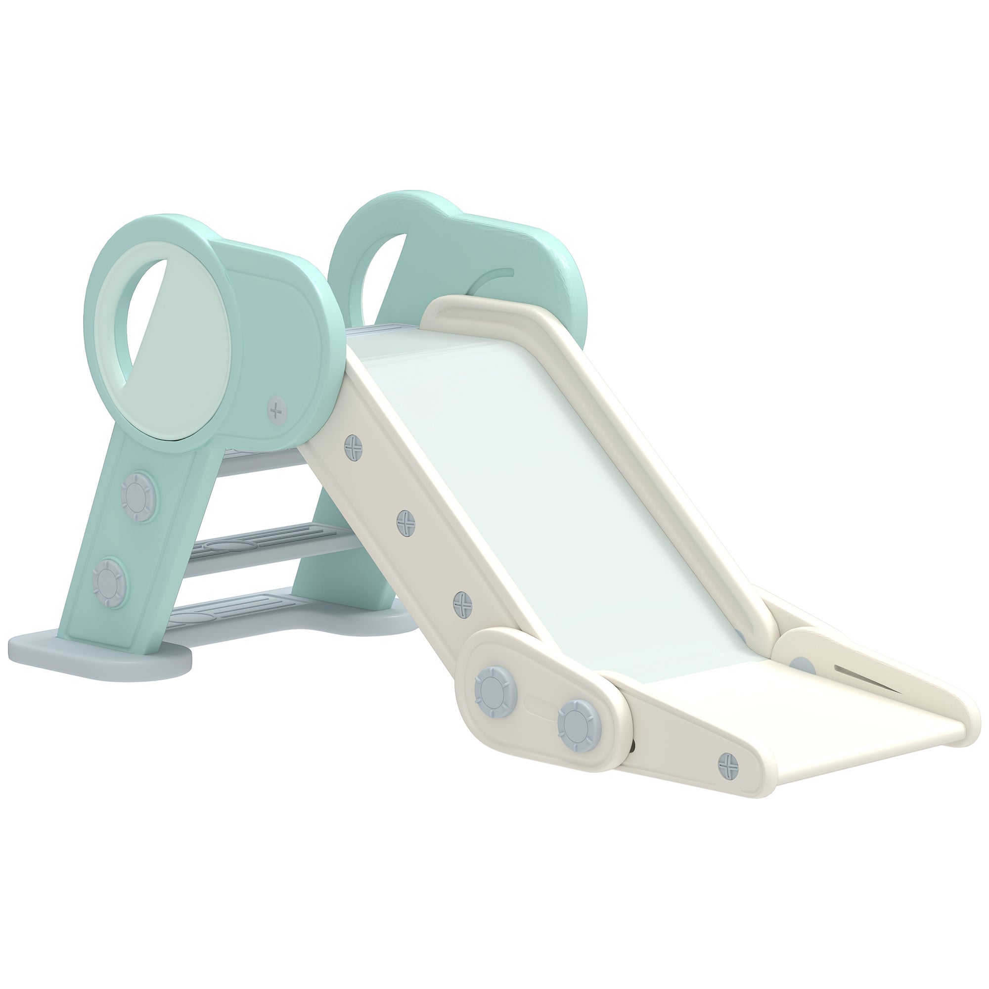 Toboggan AIYAPLAY Pliable Pour Enfants 1,5-3 Ans – Intérieur/extérieur – Vert Et Blanc, 120 Cm, Charge 30 Kg