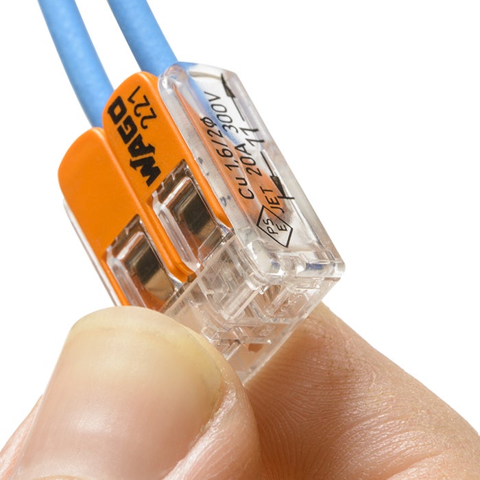 Bornes de connexion Wago S221, 2 entrées, 32A, boîtier transparent, connexion CAGE CLAMP®, 0,14-4 mm², test visuel, sans outils - 5