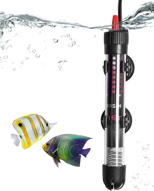 Chauffage d'aquarium réglable 30 L 25 W avec thermostat 20-34 °C pour aquariums et aquariums
