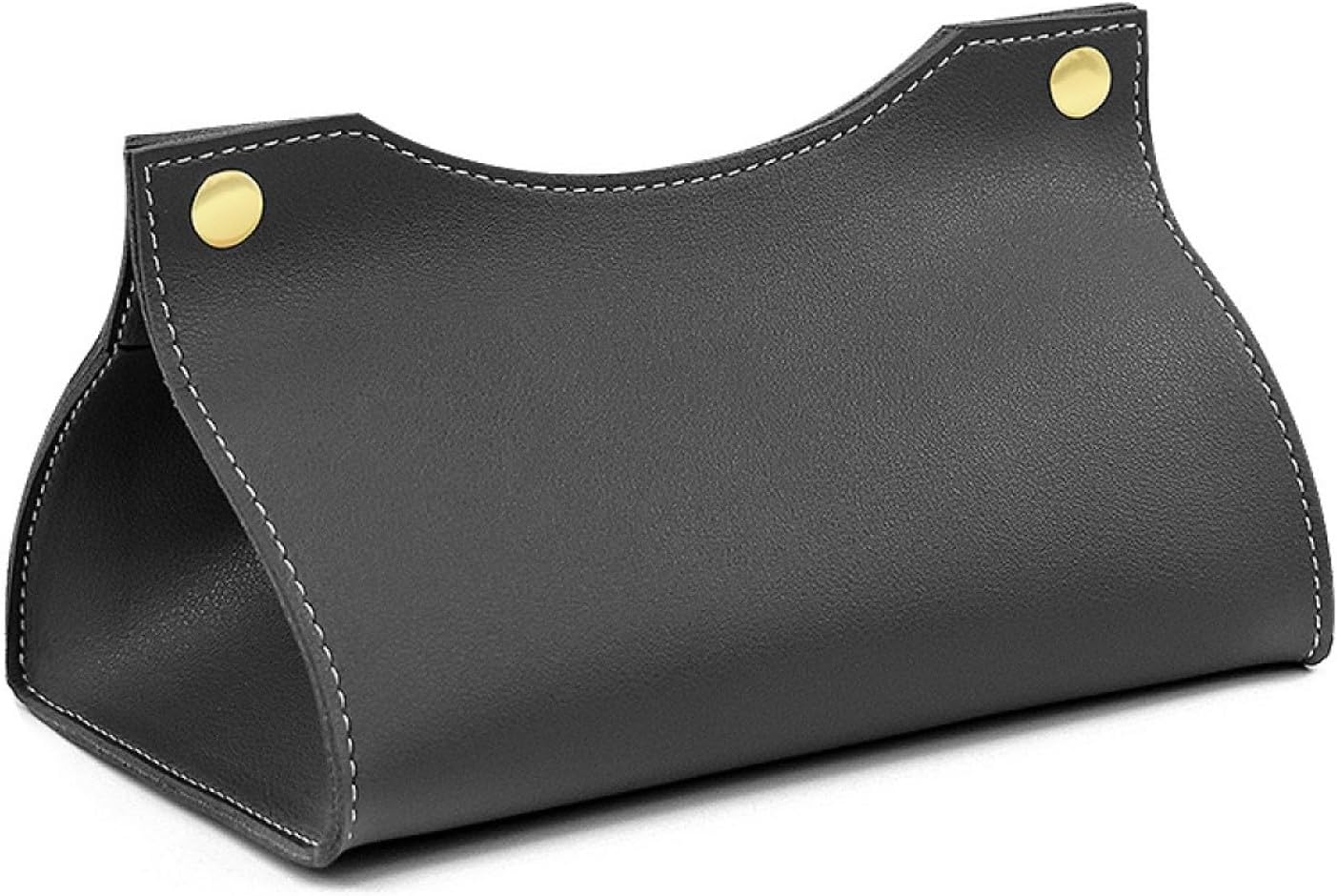 Skórzane pudełko na chusteczki, dozowniki chusteczek, uchwyt na serwetki, pudełko na chusteczki w stylu nordyckim (czarne)