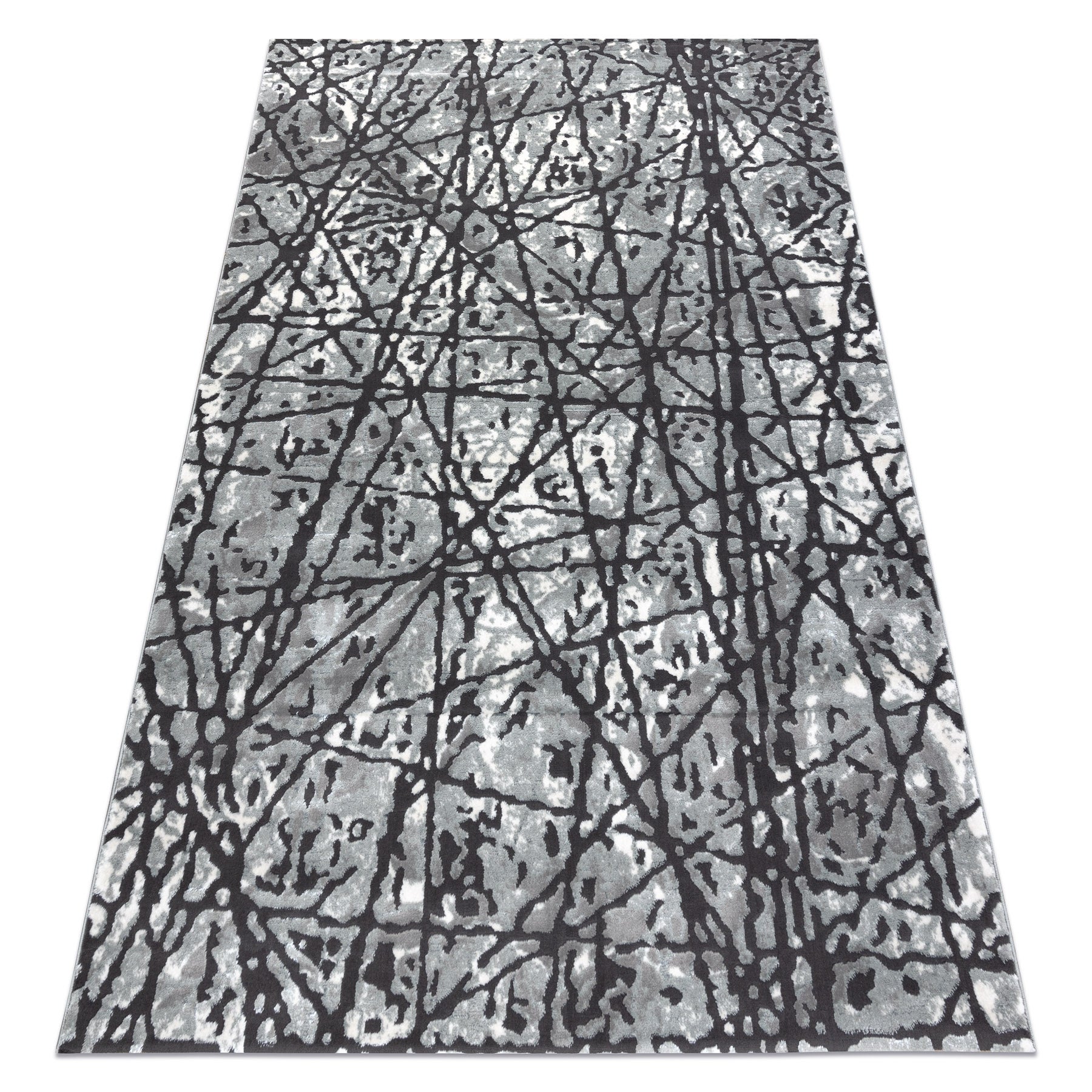 Dywan ZARA 0W7053 P50 140 - Strukturalny, dwa poziomy runa szary 300x400 cm