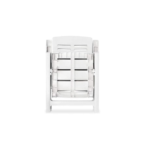 Transat Fauteuil Pliant. Couleur: Blanc 60x61x109cm - 4