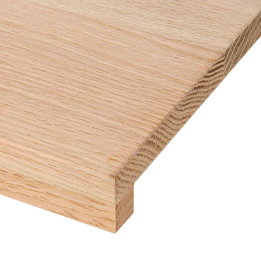 Appuis de fenêtre 2 pcs bois de chêne massif non traité - 8