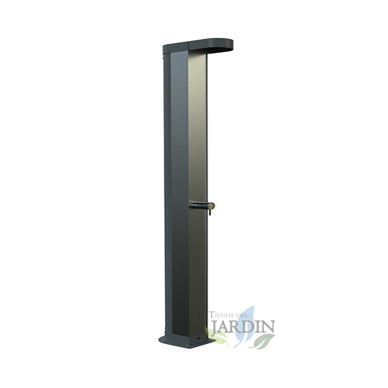 Ducha ángel solar fabricada en aluminio gris | ducha solar eficiente | accesorios para piscinas
