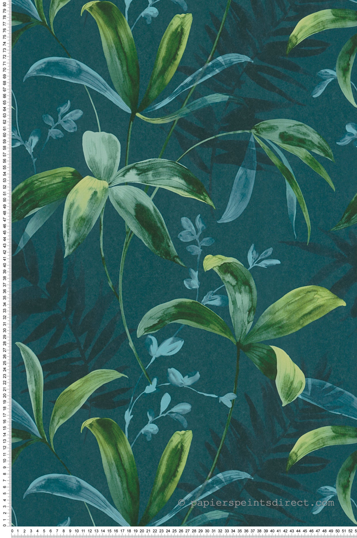 Papel pintado azul oscuro papel pintado hojas tejido no tejido papel pintado tropical para salón y dormitorio moderno