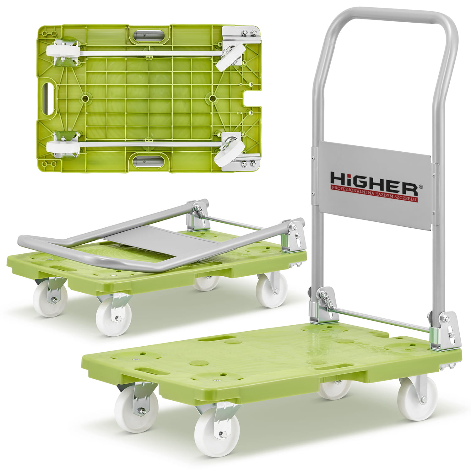 Wózek platformowy transportowy magazynowy HIGHER 150 kg LH08-150
