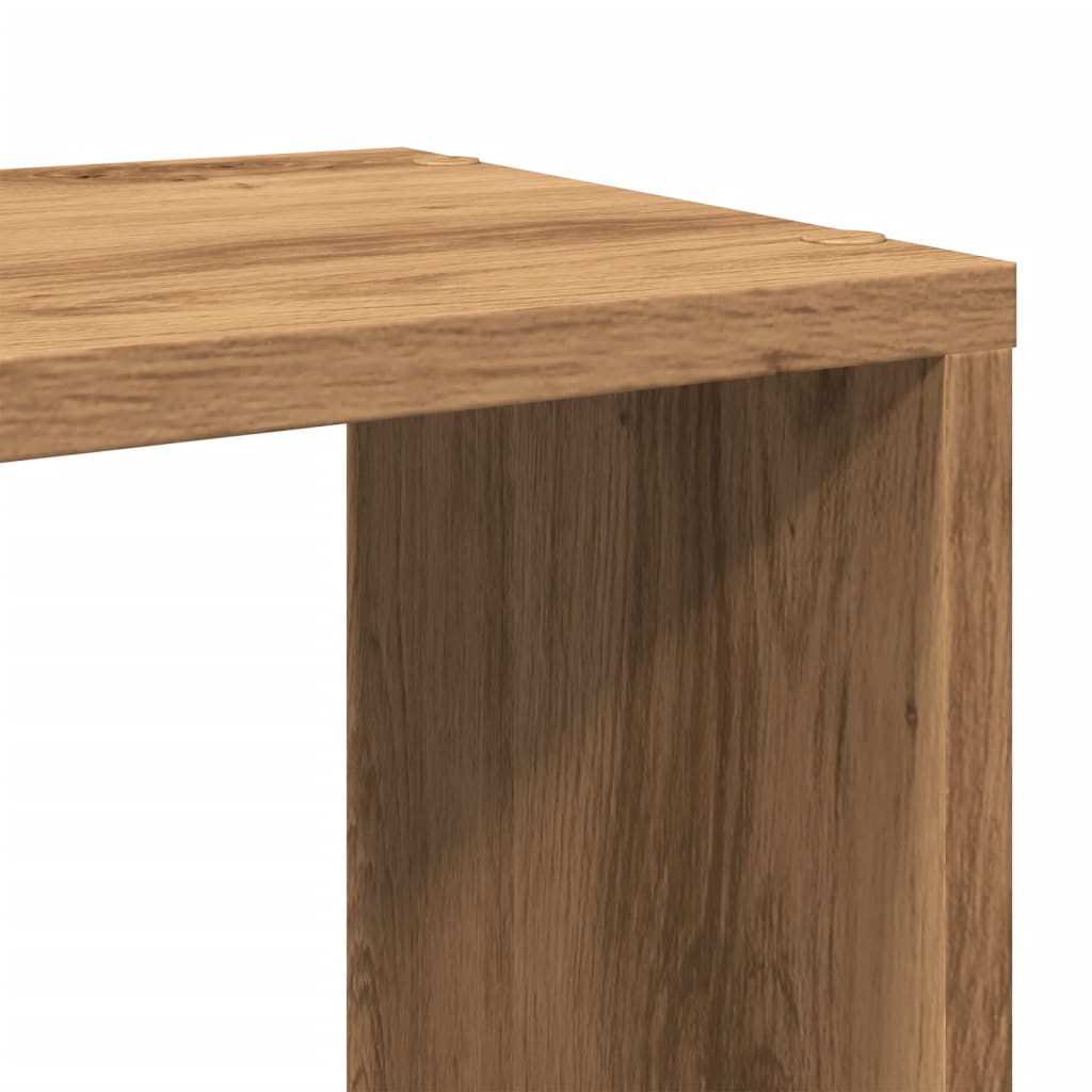 Bibliothèque pour Séjour en Bois Marron H. 24 x l. 60 x P. 24 cm - 7