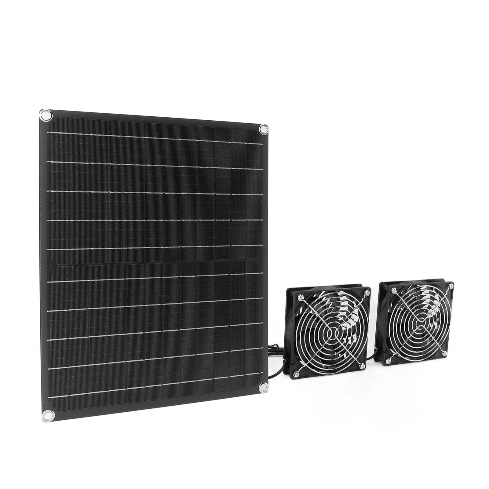 Exaustor Solar IPX7 À Prova D'Água Monocristalino 15W 12V Painel Solar Ventilador de Ventilação Galinheiro Casa de Animais de Estimação Estufa - 8