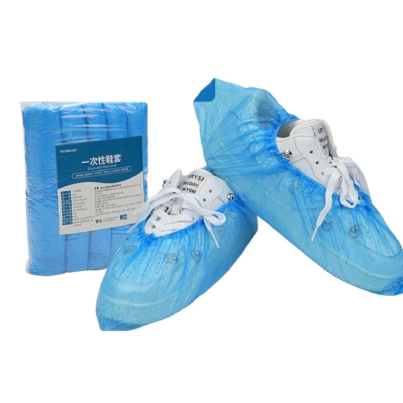 Lot de 100 couvre-chaussures jetables en tissu non tissé, épais, 4 g/pièce Blue - 4