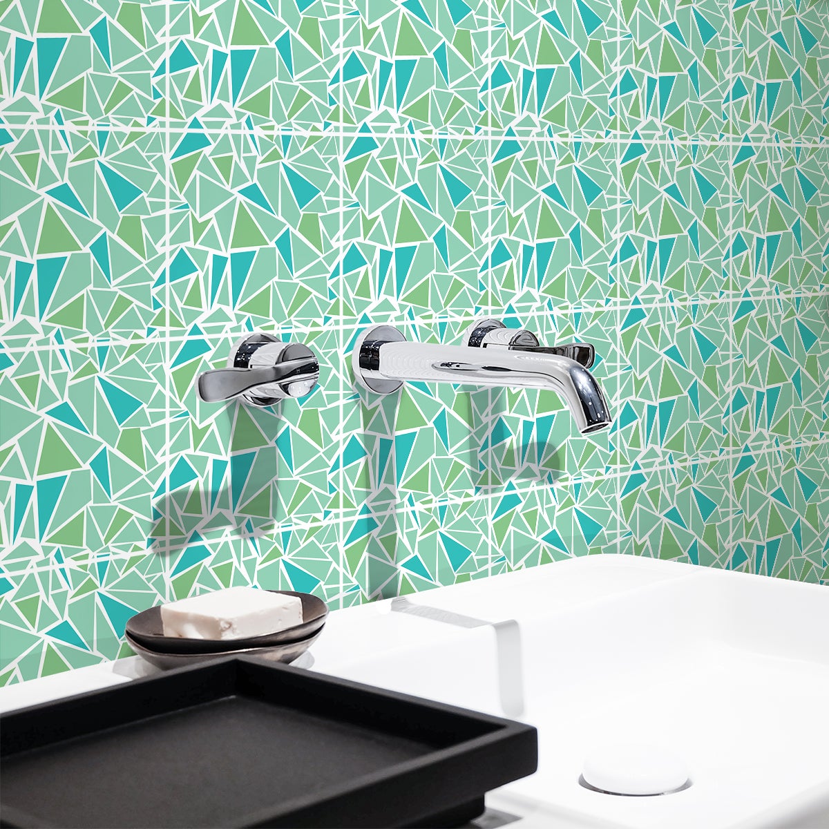 9 adesivi piastrelle terrazzo lila - Sticker adesivo - adesivi murali - 9stickers10x10cm - 3