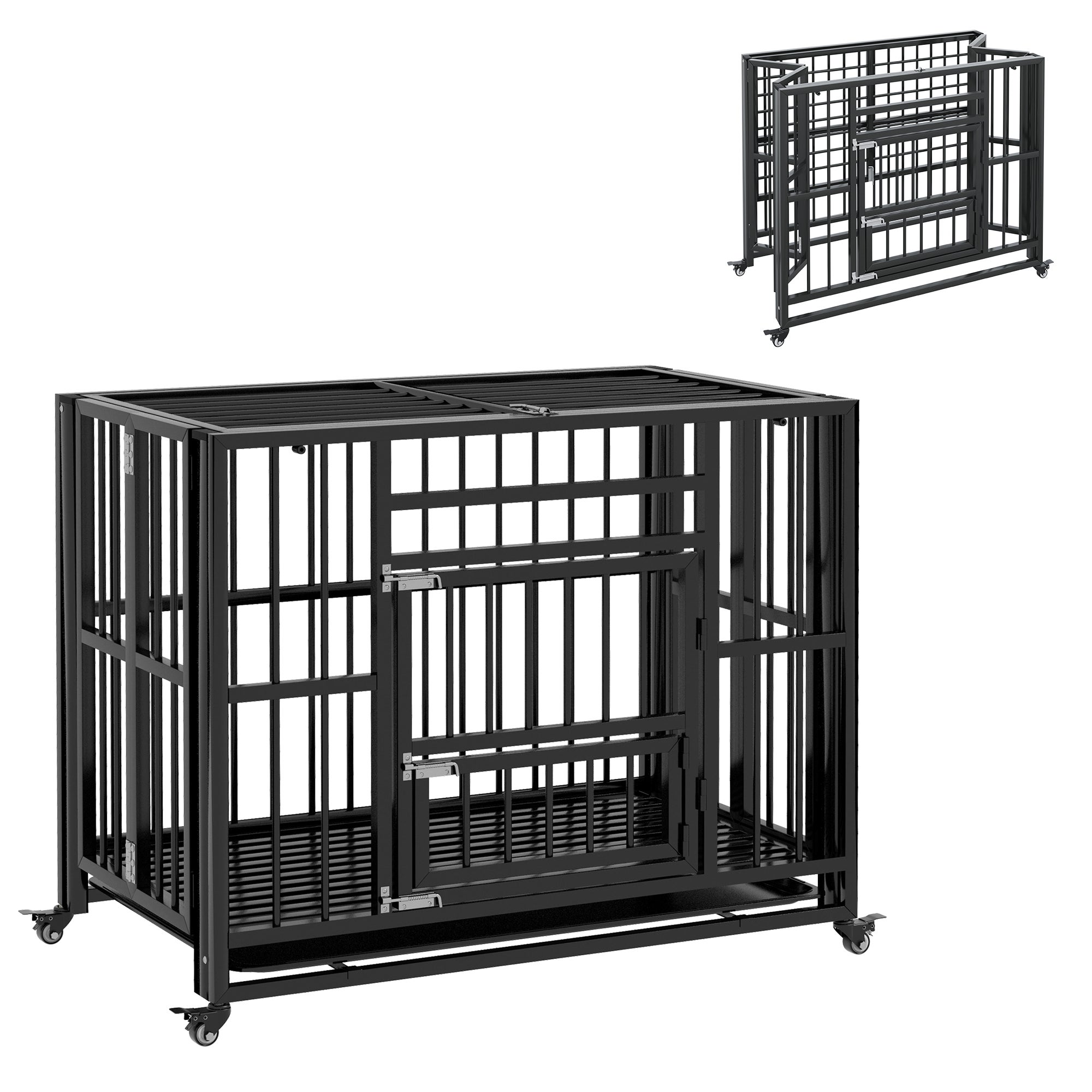 Merlin Cage Cage pour chien Acier PawHut | Leroy Merlin