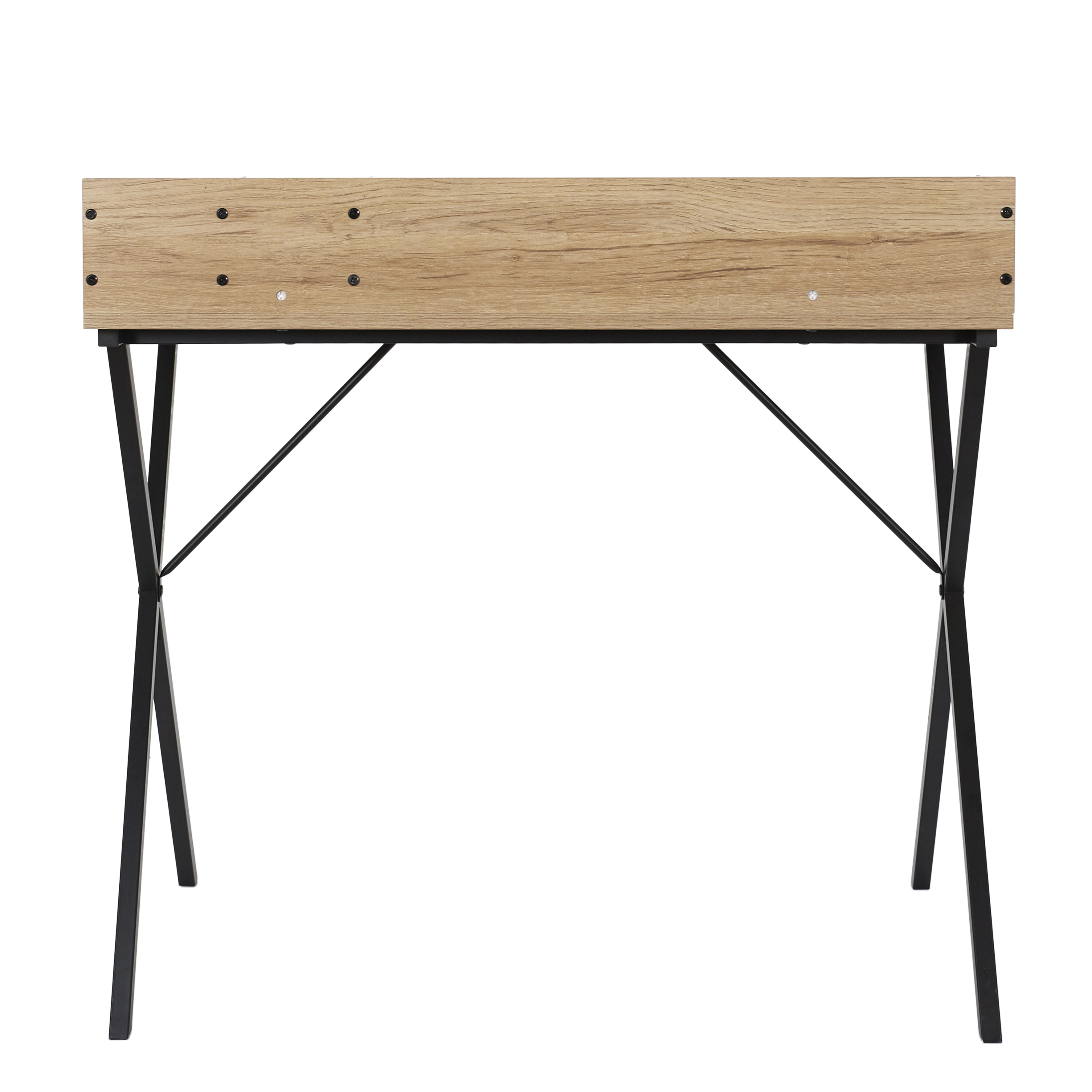 Bureau - HOME DECO FACTORY - Klaus - Élégant - Pratique - Marron et Noir - 4