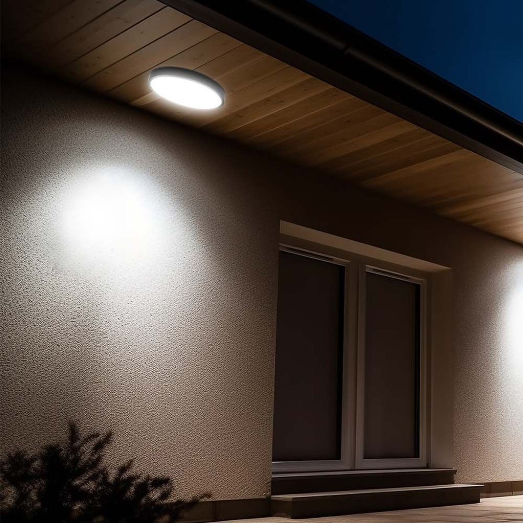 Okrągła lampa sufitowa LED V-TAC 36W z pilotem, z czujnikiem ruchu, w kolorze czarnym, naturalnym, białym, IP44 - 2