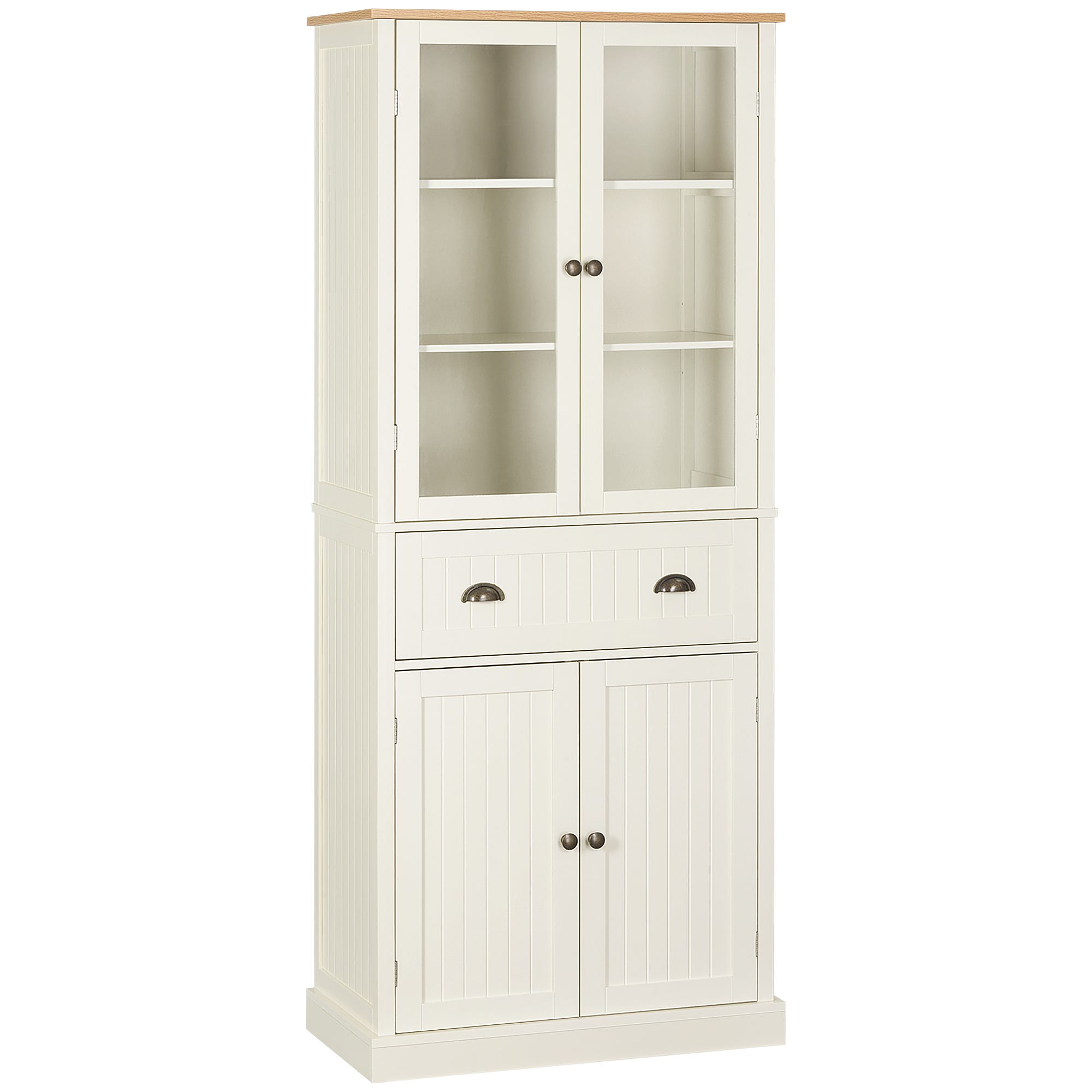 Buffet Haut De Cuisine Armoire De Cuisine Multi-Rangement 4 Portes Vitrine Verre Avec Etagere Tiroir Coulissant Grand Plateau En Bois Blanc 78444171 Buffet Haut De Cuisine Armoire De Cuisine Multi-Rangement 4 Portes Vitrine Verre Avec Etagere Tiroir Coulissant Grand Plateau En Bois Blanc 78444171