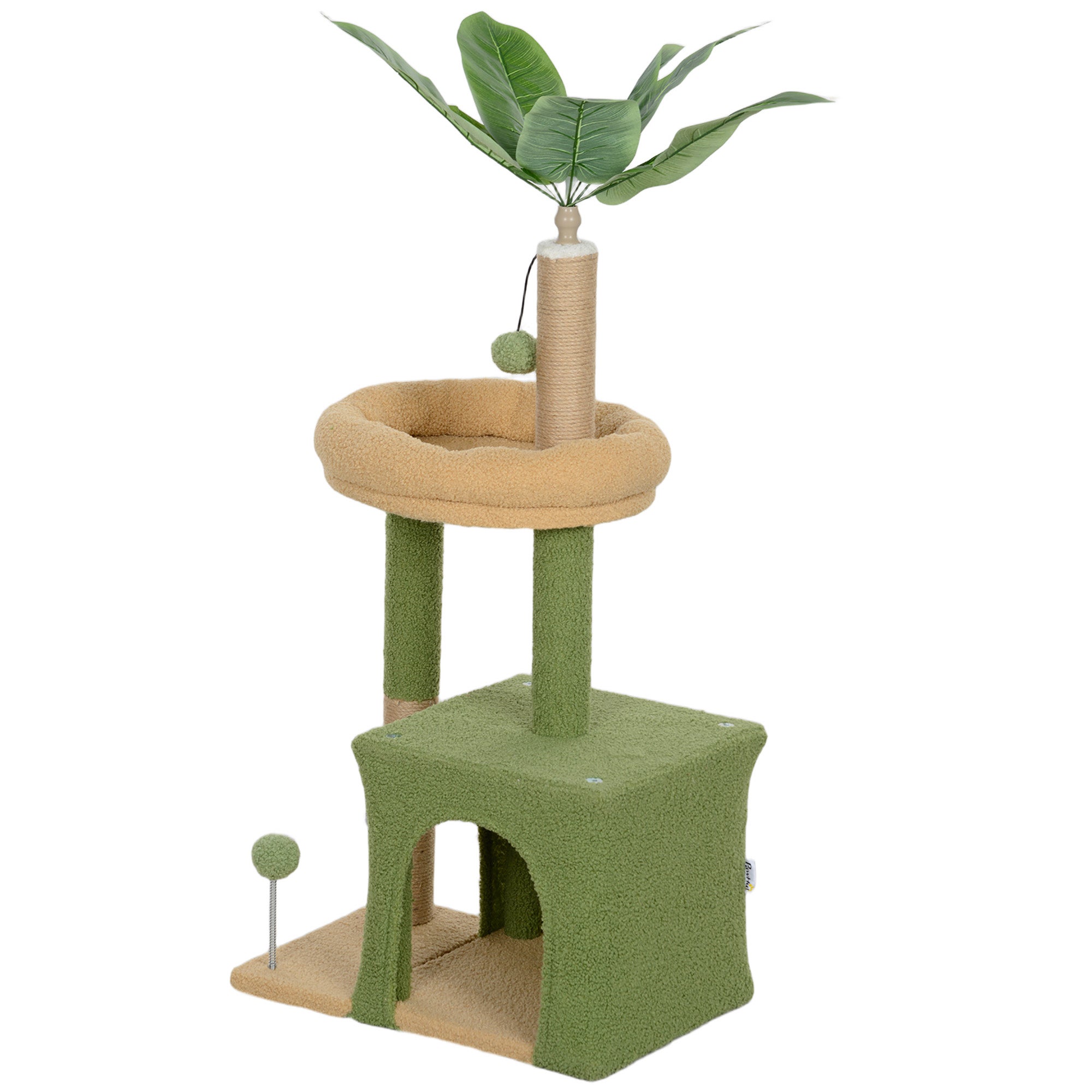 Arbre à chat tour de jeux pour chat avec niche lit griffoirs balles et — free download