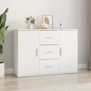Credenza VidaXL 160x36x75 Cm - In Legno Multistrato, Bianco, Con Ante E Cassetti, Design Minimalista - Foto 6