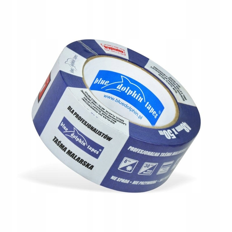 Taśma malarska, Blue Dolphin, niebieska, 48mm x 50m - 7