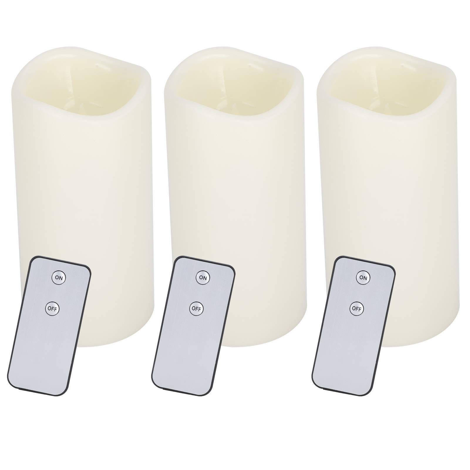Candele tremolanti senza fiamma, a batteria, con telecomando e Candele tremolanti senza fiamma, a batteria, con telecomando e