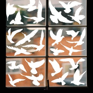 24 Autocollants Anti-Collision Oiseaux Fenêtres - Motifs Papillon, Libellule Et Oiseau - Protection Verre