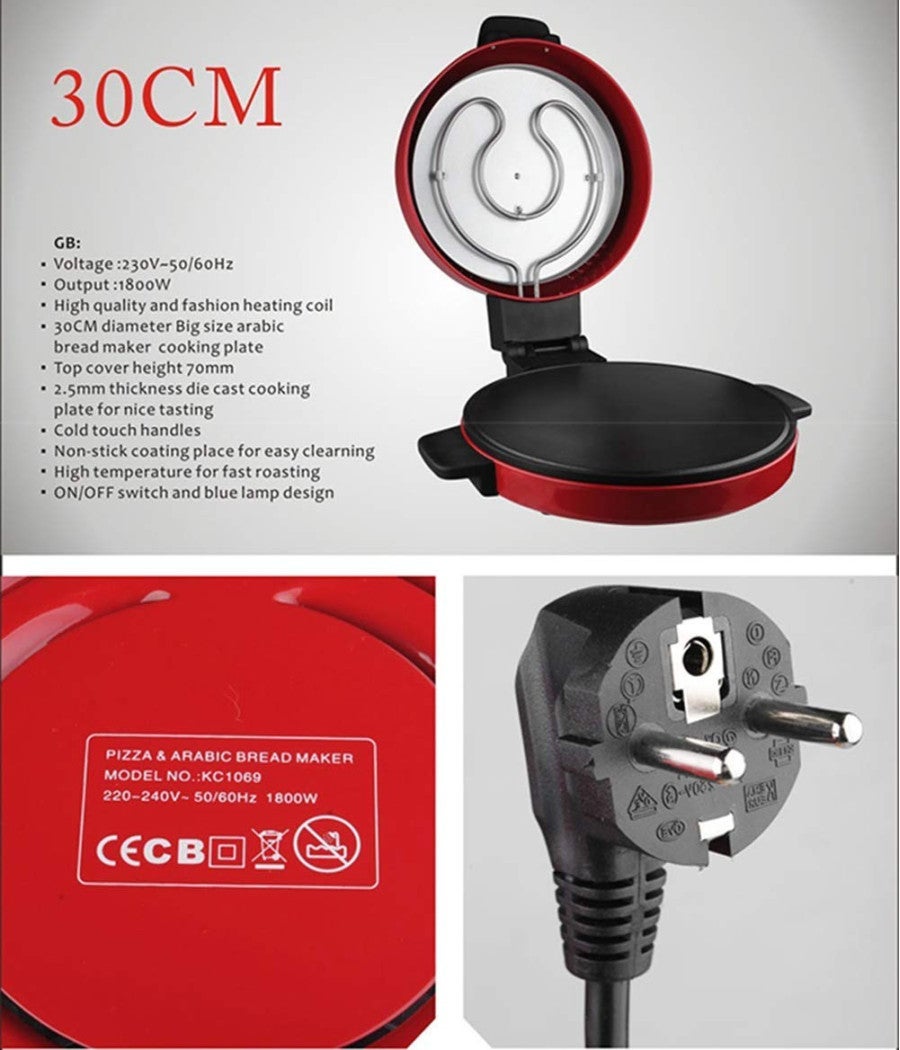 Trade Shop - Forno Cuoci Pizza Elettrico Cucina Regina Fornetto Doppia Cottura 1800watt 30cm - - 4
