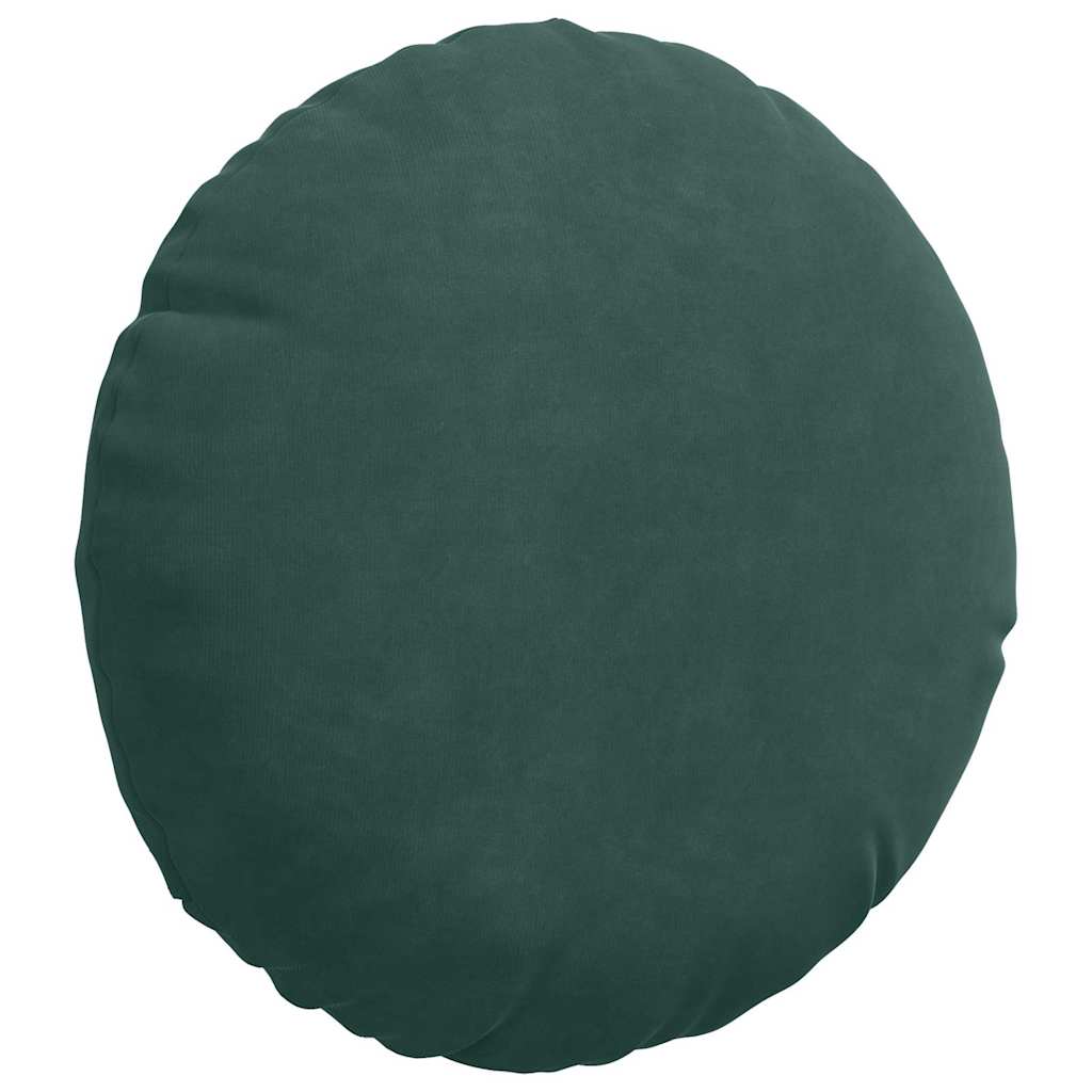 Cojines de asiento, 2 piezas, terciopelo, verde oscuro, Ø30 × 13 cm - 5