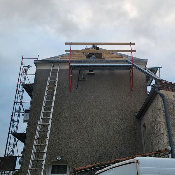 1 console d'échafaudage époxy 0.80m x 0.80m - Tube rond - 110001804/01 - 6