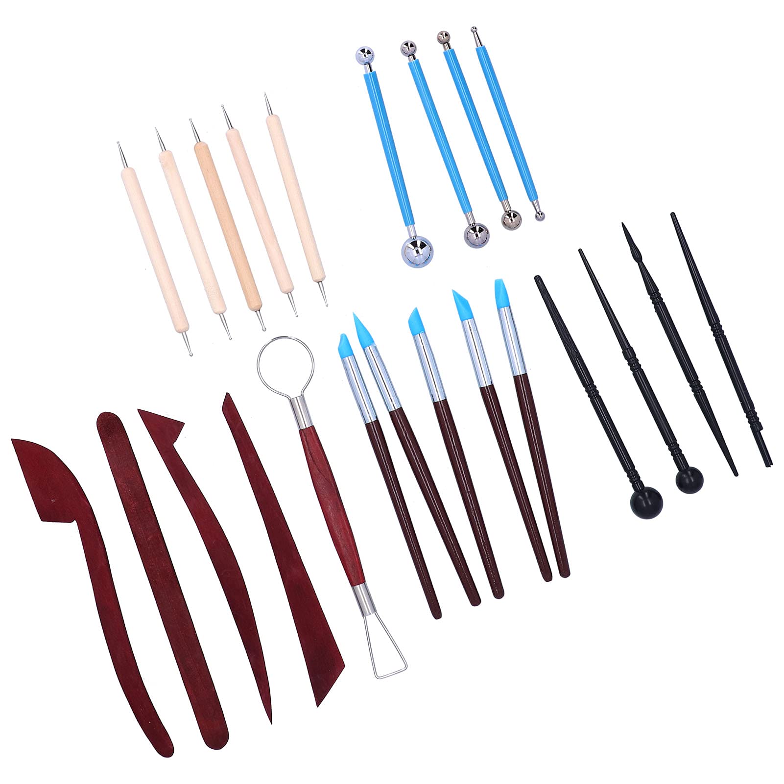 Set Sculpture Argile – 14 Outils Silicone Et Métal, Modelage Poterie, IMD BALI STORE