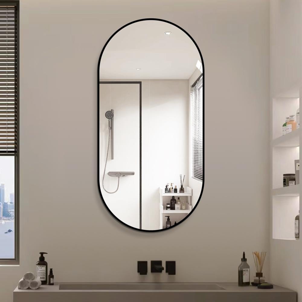 Espejo de pared sin marco 60x120cm moderno plateado, cristal hd antivaho, baño dormitorio entrada, horizontal vertical, cobre-free, antiexplosión