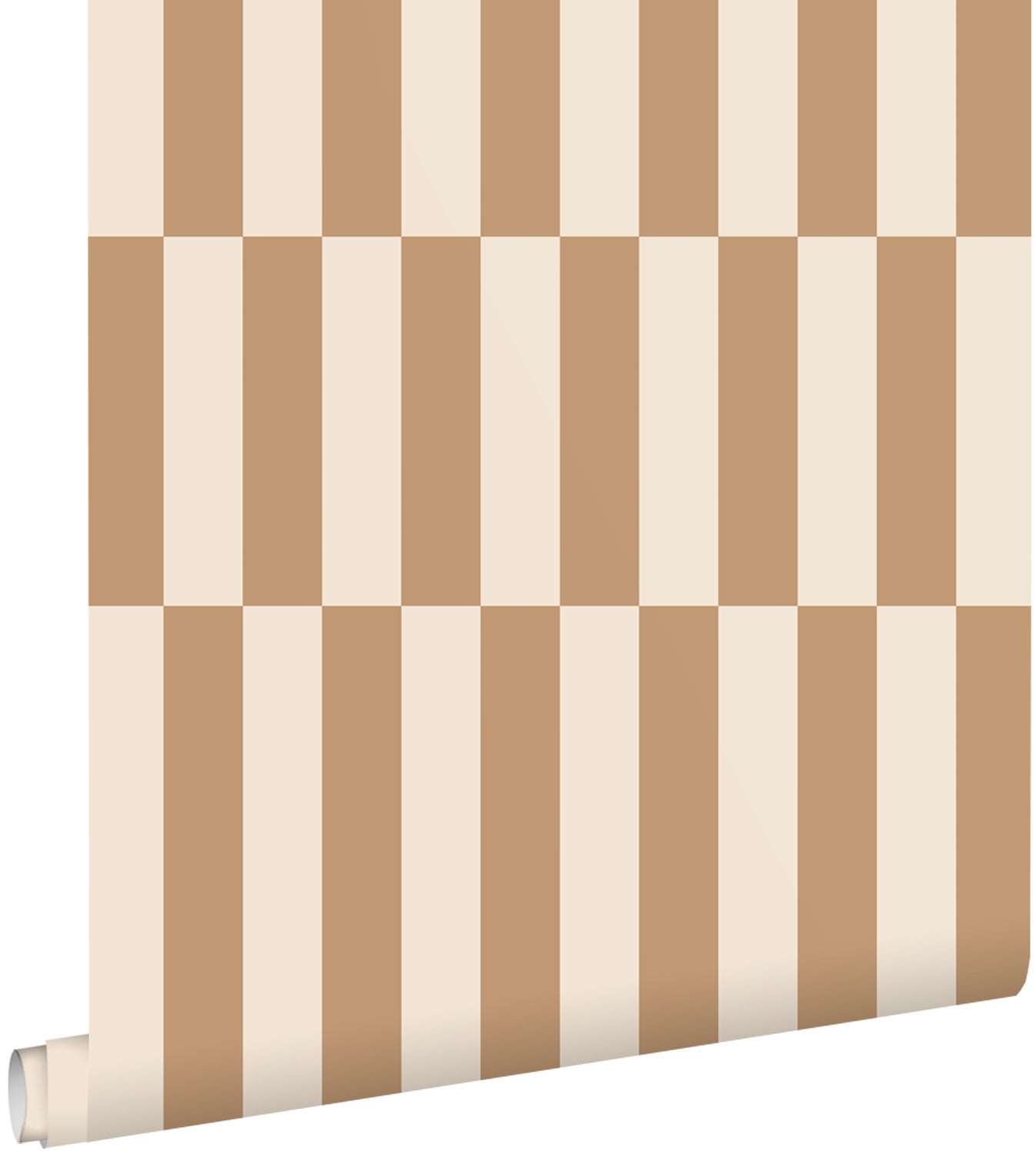 Tapeta paski beżowymIbrązowym - 53 cm x 10.05 m - ESTAHOME