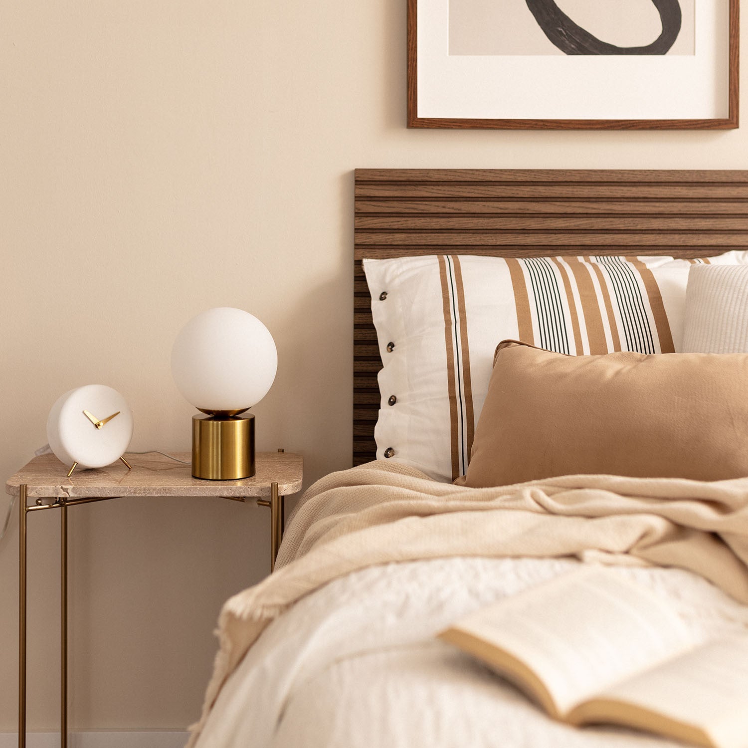 Ledkia Lampada da Tavolo in Metallo e Vetro Atenas Dorato - 7