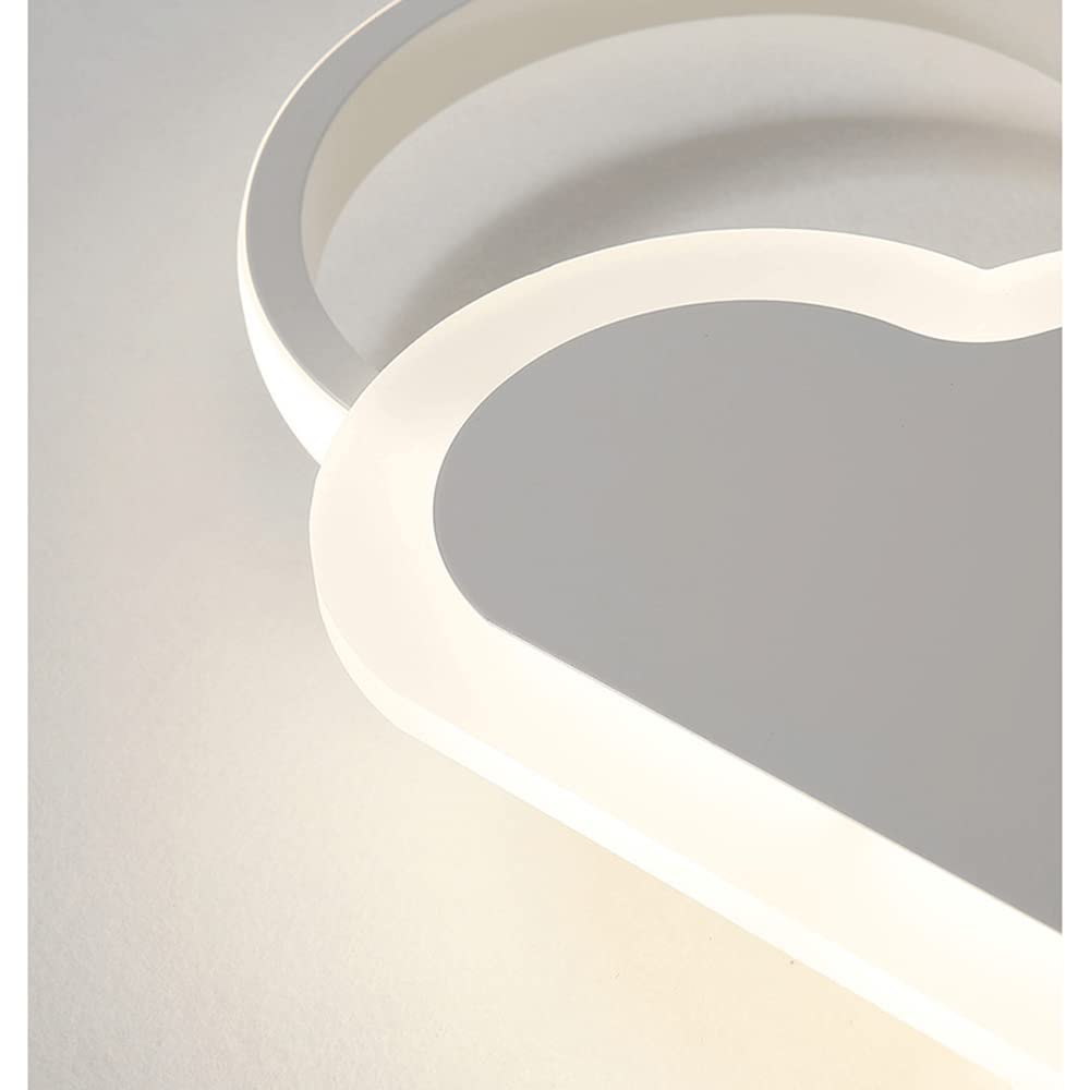 Lámpara de techo con forma de nube LED de 52 cm - Lámpara de techo para habitación de niños de 42 W con control remoto regulable 3000-6000 K - 8