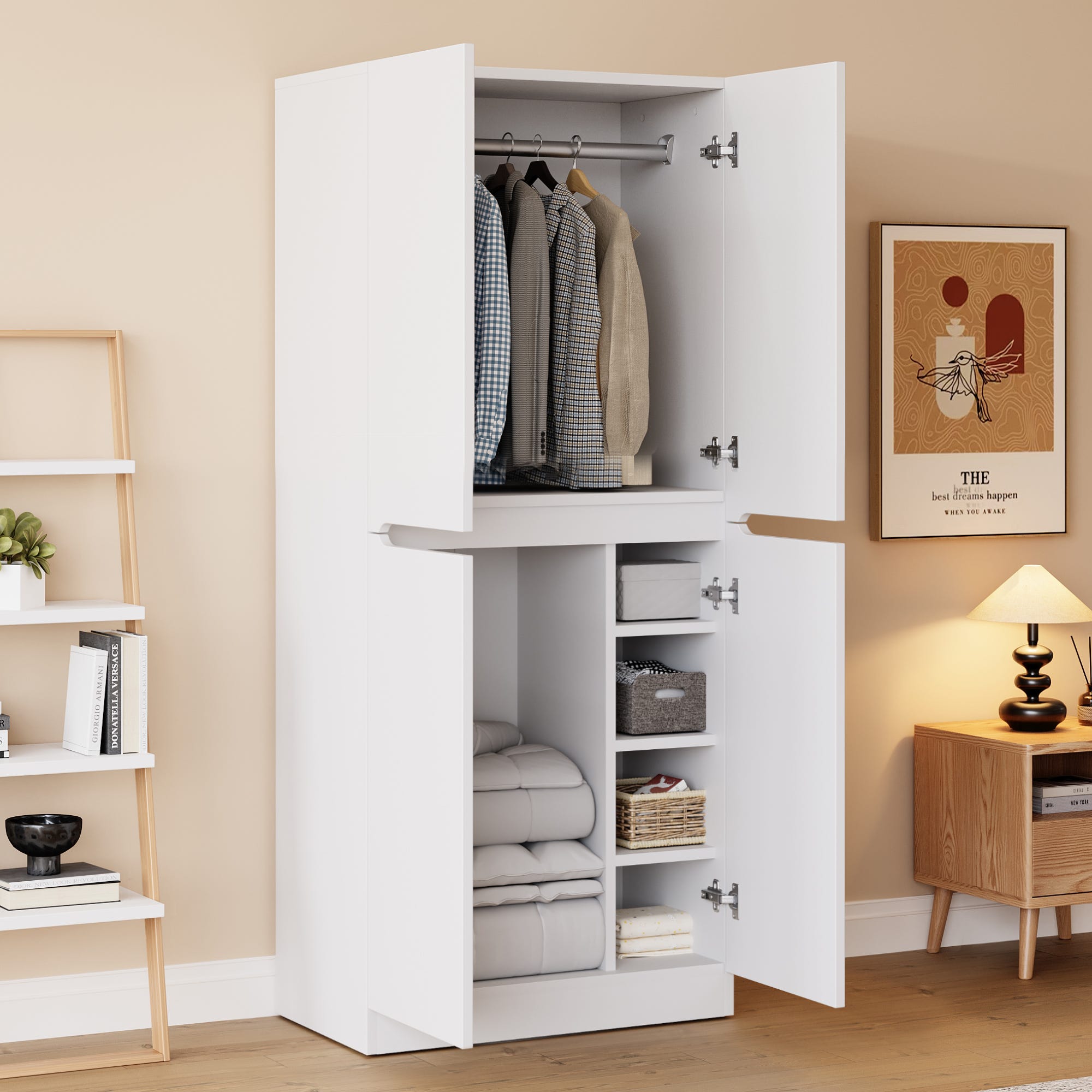 Armoire 70 40 170 Cm Mod le Double Porte Avec Petit Compartiment armoire-70-40-170-cm-mod-le-double-porte-avec-petit-compartiment