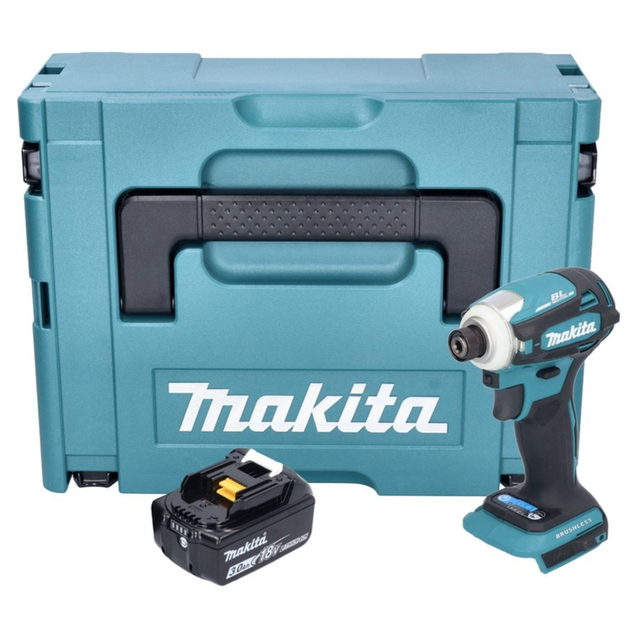 Visseuse à choc 18V 180 Nm 1/4'' + 1x batterie 3,0 Ah + Makpac - sans chargeur - MAKITA DTD172F1J