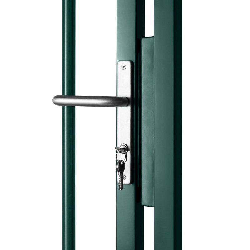Portail barreaudé acier galvanisé passage 3m00 H 1m50 Vert - 2
