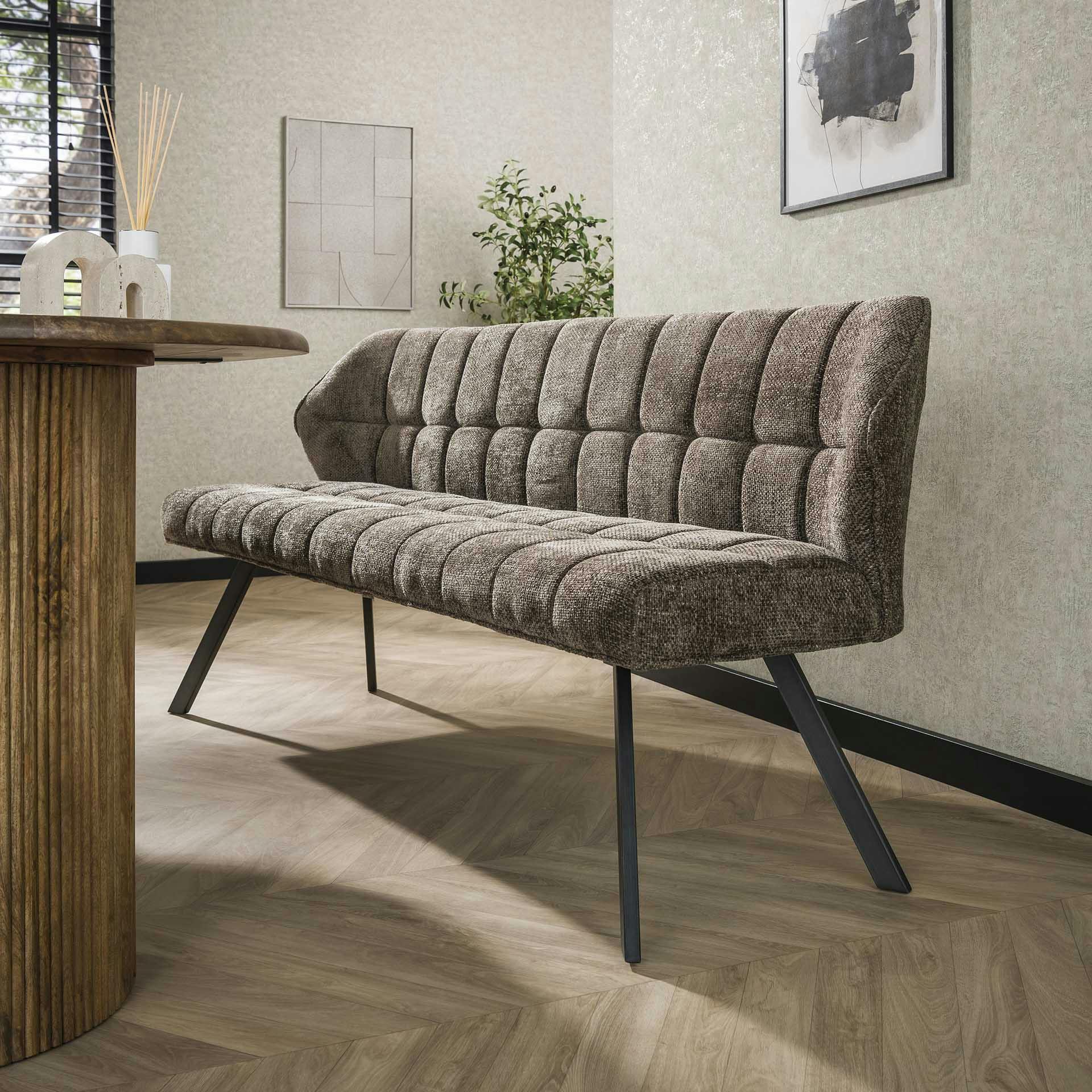 banc-de-table-en-velours-textur-taupe-180-cm-melbourne-leroy-merlin