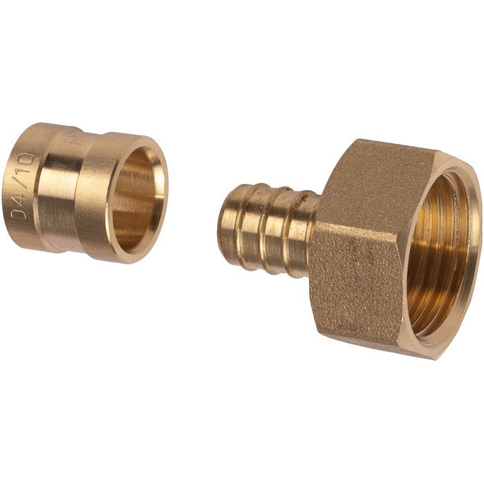 Raccord PER à glissement SERTIgliss Ø16 mm, écrou tournant 1/2