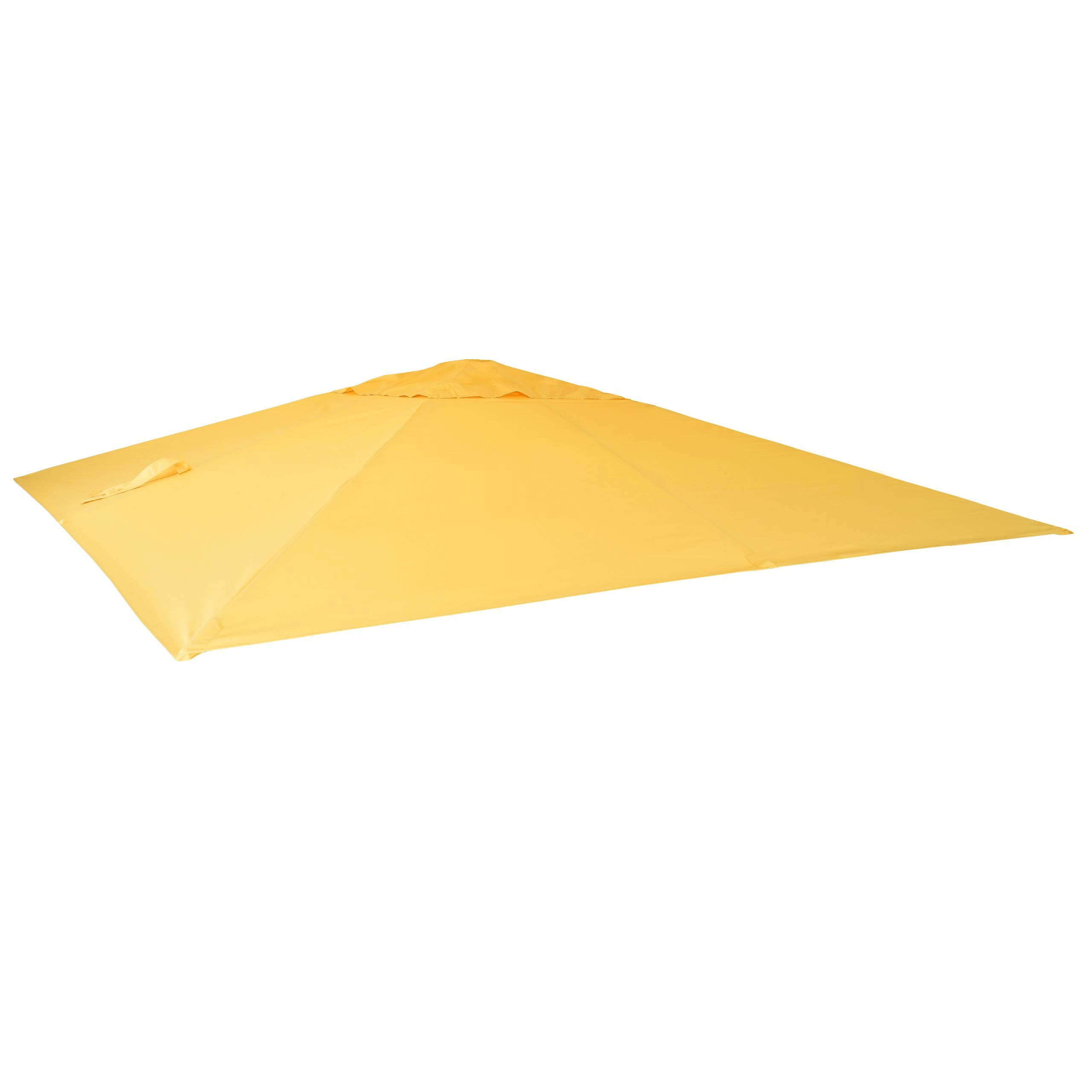 Zapasowy pokrowiec do luksusowego parasola z ramieniem krzyżowym HWC-A96, pokrowiec na parasol, 3x4 m (Ø 5 m), poliester ~ żółty