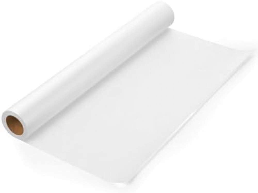 Półprzezroczysta rolka papieru kalkowego, 44 cm x 23 m, do owijania szkiców i projektów DIY.