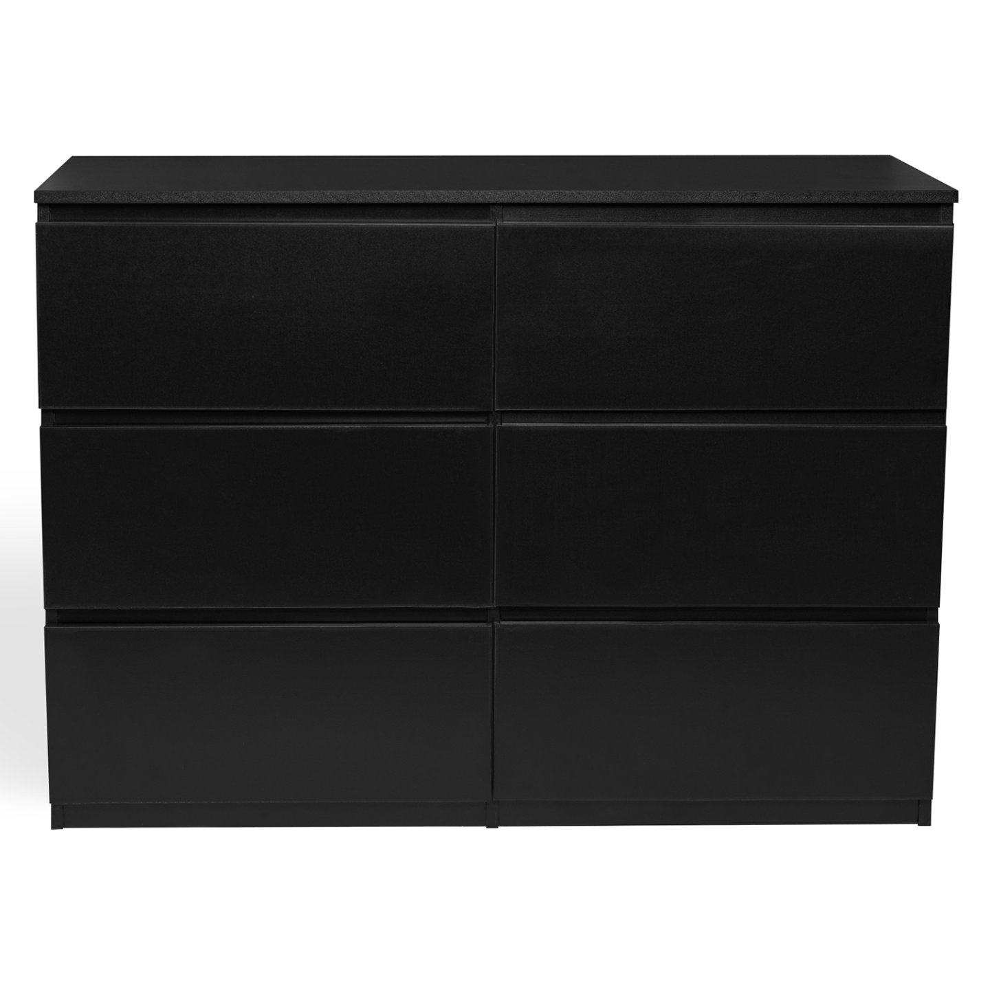 Commode 6 tiroirs TOMI 110 cm bois noir - 3