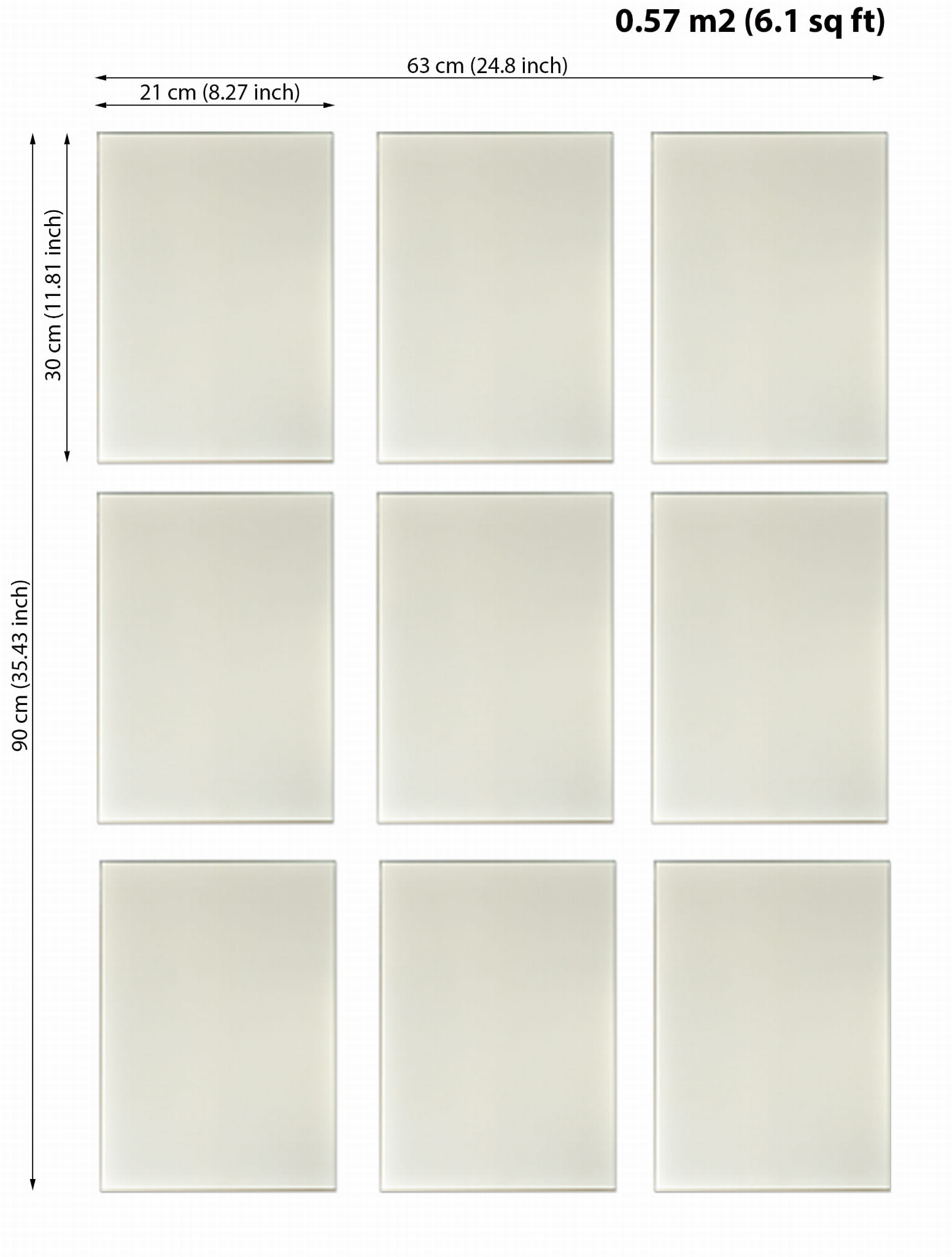 Lot de 9 miroirs muraux adhésifs 21x30 cm avec patchs artistiques BD - 2