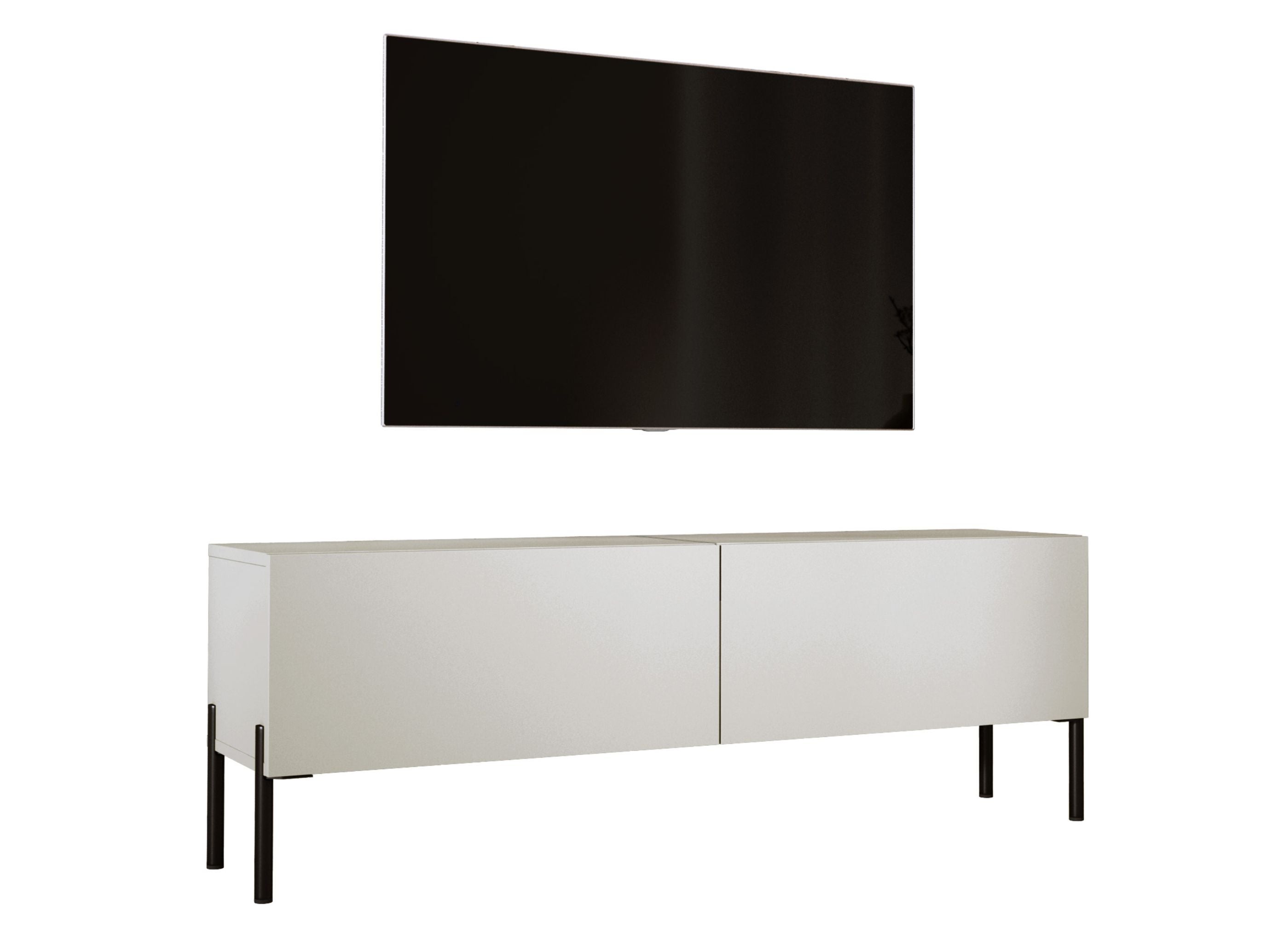 Szafka RTV : Kaszmir, czarne nogi, 140 x 32 x 52 cm