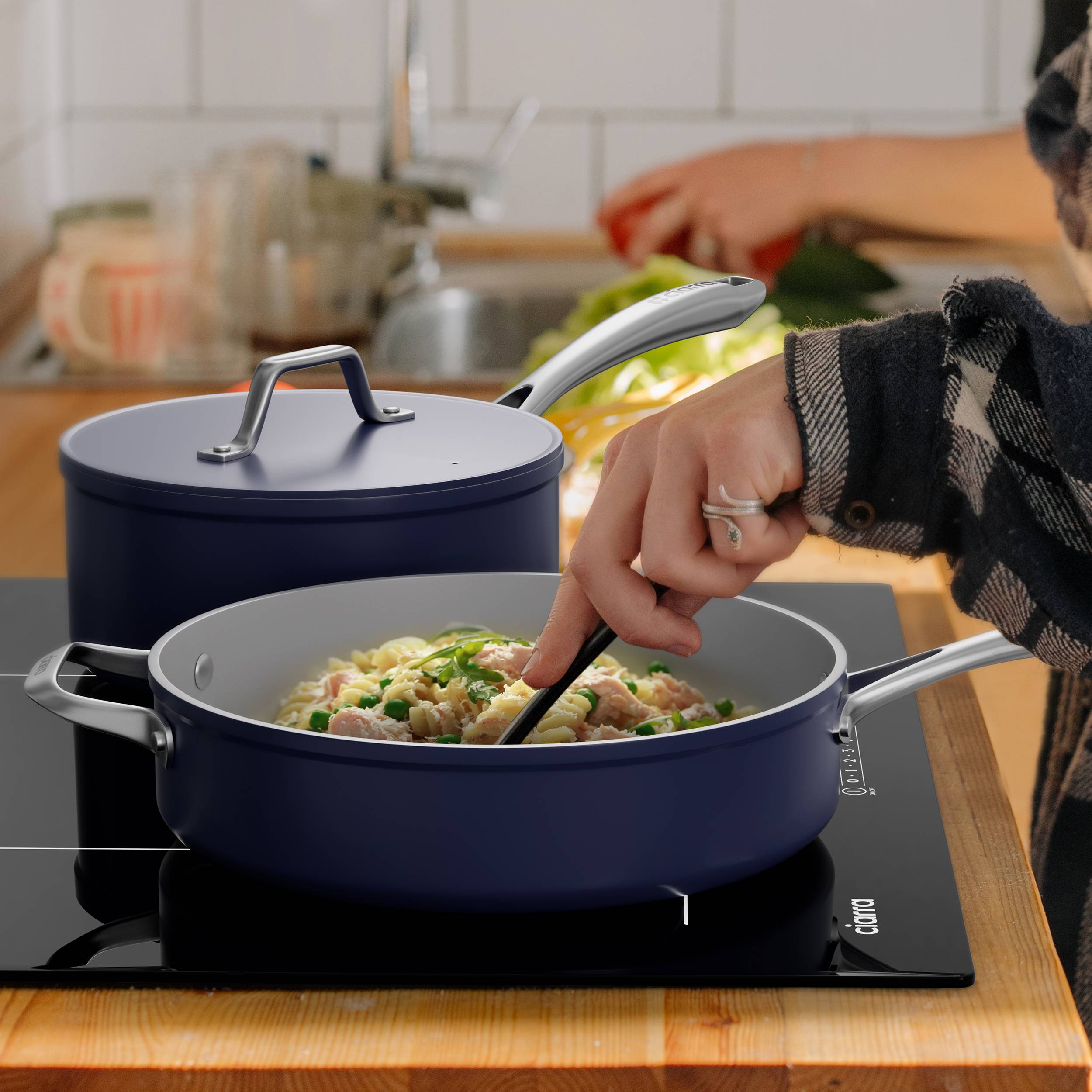 CIARRA 6500W Placa de inducción 3 fuegos Función Boost y Zona Flex 59cm CD3BFBIH - 8