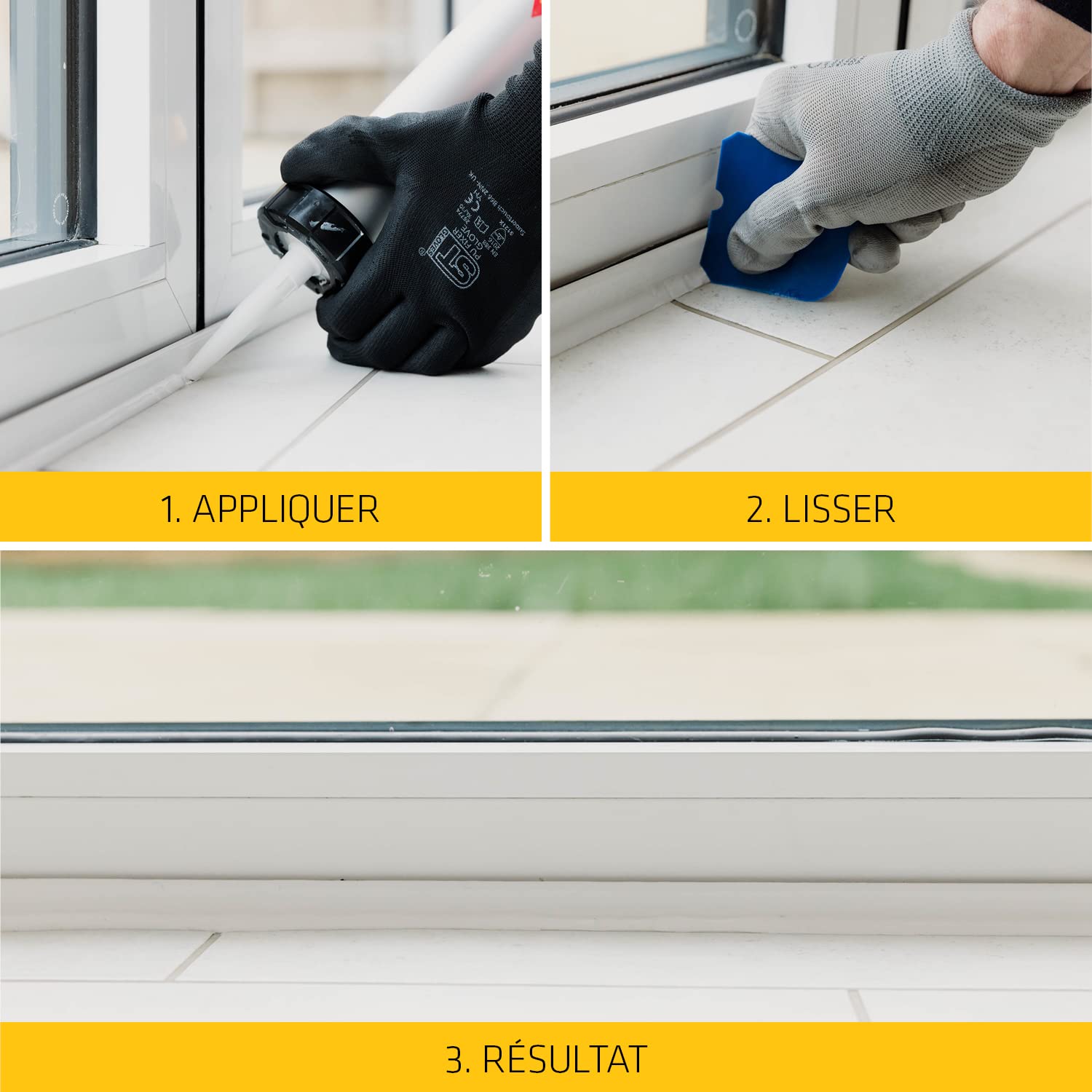 Mastic silicone SIKA SikaSeal 110 Menuiserie & Vitrage - Transparent - 300ml - 6