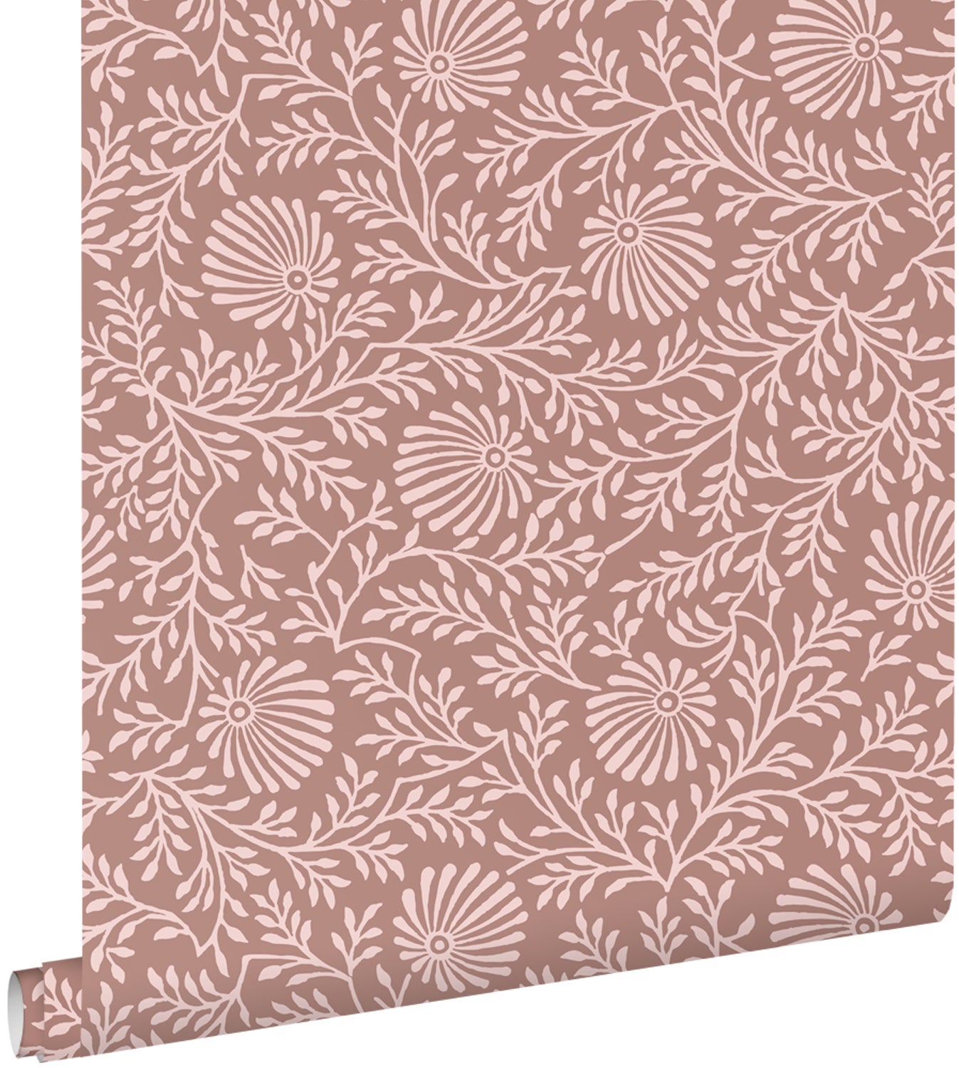 Tapeta zabytkowe kwiaty fioletowego mauve - 50 x 900 cm - ESTAHOME
